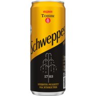 Напиток безалкогольный «Schweppes» тоник, газированный, 0.33 л