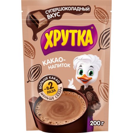 Какао-напиток «Хрутка» супершоколадный вкус, 200 г