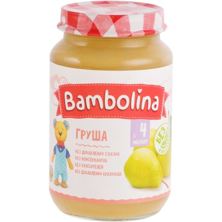 Пюре «BAMBOLINA» (груша, ДП) 190г