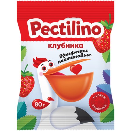 Конфеты «Pectilino» с соком клубники, 80 г