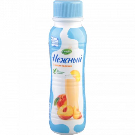 Напиток йогуртный «Нежный» с соком персика 0,1%, 285 г.