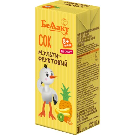 Сок «Беллакт» мультифруктовый 200 мл