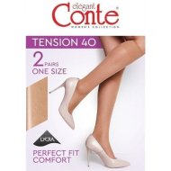 Гольфы женские «Conte Elegant» tension 40, р.23-25, natural, 2 пары