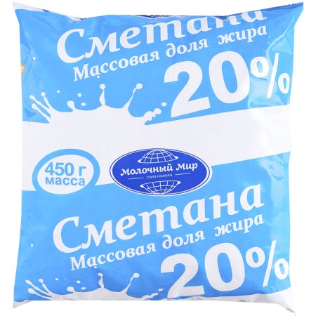 Сметана «Молочный мир» 20%, 450 г
