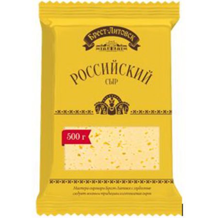 Сыр «Брест-Литовск» российский, 50%, 500 г