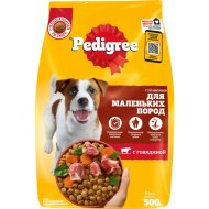 Корм для собак маленьких пород «Pedigree» сухой, с говядиной, 500 г