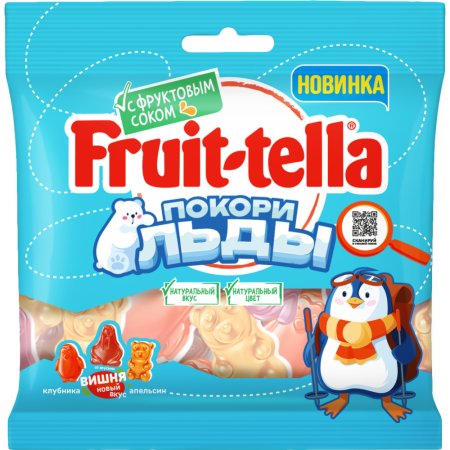 Мармелад жевательный «Fruittella» вкус клубники, вишни, апельсина,100г