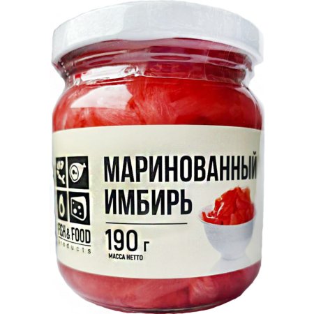 Имбирь розовый «Fish&Food» маринованный, 190 г