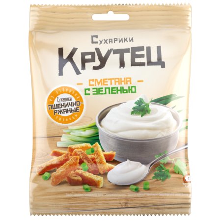 Сухарь «Крутец» со вкусом сметана с зеленью, 80 г