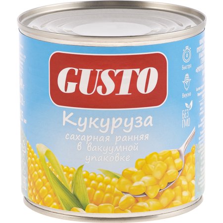 Кукуруза конс.«GUSTO»(ранняя,ж/б)340г