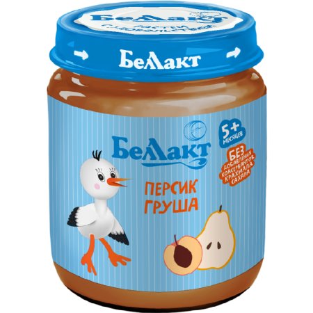 Пюре «Беллакт» персик, груша, 100 г.