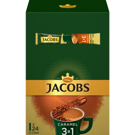 Напиток кофейный «Jacobs» 3в1 со вкусом карамели, 15 г