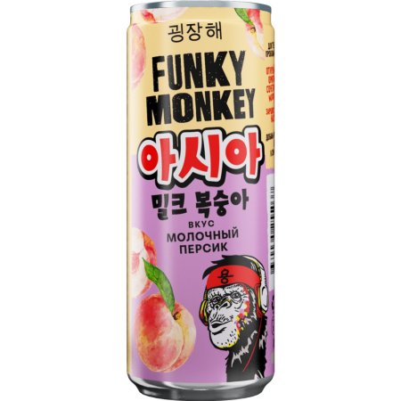 Напиток «Funky Monkey» безалкогольный, молочный персик, 0.33 л