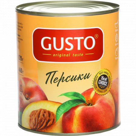 Персики консервированные «Gusto» 820 г.