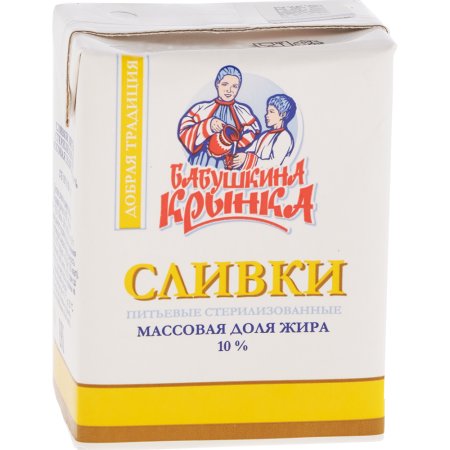 Сливки (пит.стер.,10%,TBA)Могилев 205г