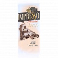 Шоколад «Impresso» тёмный и белый, 200 г.