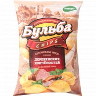 Чипсы «Бульба Chips» со вкусом деревенских копчёностей 75 г.