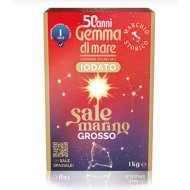 Соль морская «Gemma di Mare» йодированная, крупного помола, 1 кг