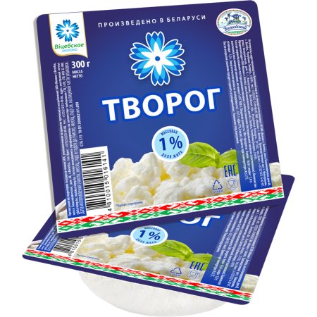 Творог «Вiцебскае малако» 1%, 300 г