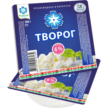 Творог «Витебское молоко» 6%, 300 г