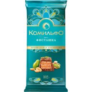 Шоколад «Комильфо» молочный и белый шоколад с вафлей, со вкусом фисташки, 102 г