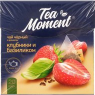 Чай черный «Tea Moment» клубника и базилик, 20х1.8 г