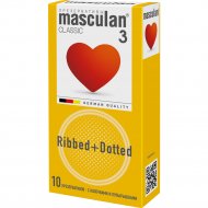 Презервативы «Masculan 3 classic» с колечками и пупырышками, 10 шт.