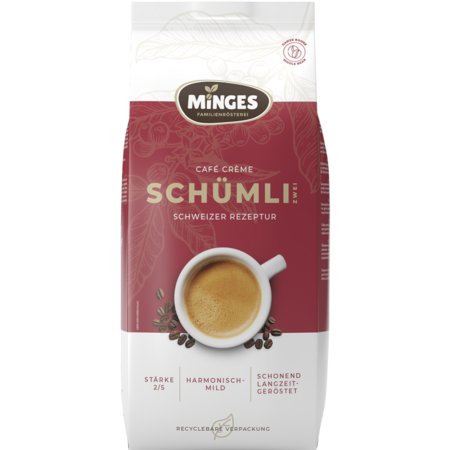 Кофе натуральный в зернах «Minges Caffe Creme Schumli 2» 1 кг.