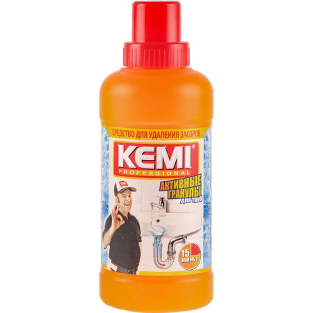 Средство «Kemi» Professional для удаления засоров ,гранулы, 500 г.