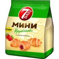 Круассаны мини «7 Days» c клубникой, 105 г.