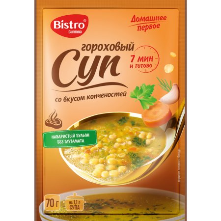 Суп гороховый «Домашнее Первое» со вкусом копчёностей, 70 г