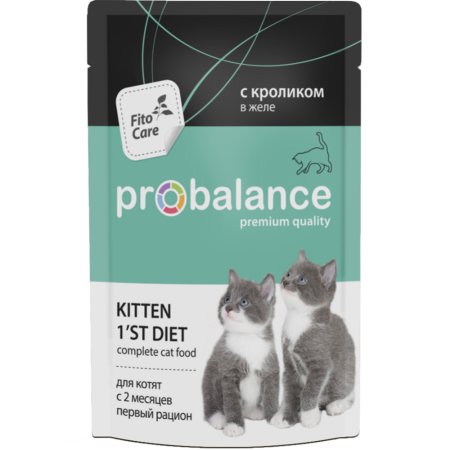 Корм для котят «ProBalance» c кроликом в желе, 85 г