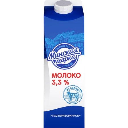 Молоко «Мин­ская марка» па­сте­ри­зо­ван­ное, 3.3%, 1 л