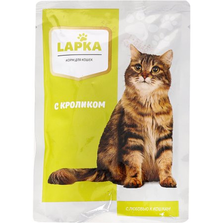 Корм для кошек «Lapka» с кроликом, 85 г