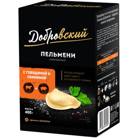 Пельмени «Добровский» с говядиной и свининой, 400 г.