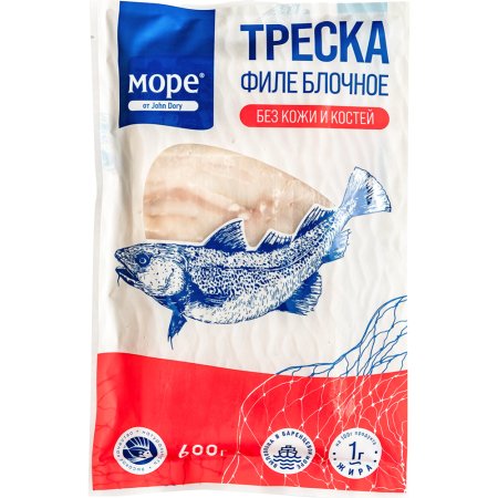 Филе трески «Море от John Dory» замороженное, 600 г