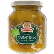 Перец халапеньо «Кинто» зеленый, в масле, 350 г