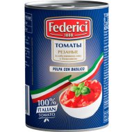 Томаты консервированные «Federici» резаные, в соку с базиликом, 400 г