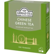 Чай зеленый «Ahmad Tea» китайский, пакетики с ярлычками, 100 пакетиков