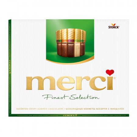 Набор конфет «Merci» ассорти с миндалём, 4 вида, 250 г
