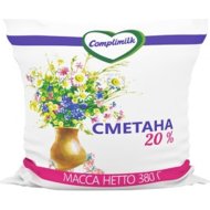 Сметана «COMPLIMILK» (20%, п/пл) 380 г