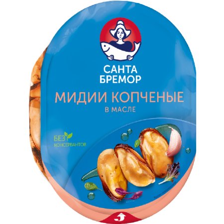 Мясо мидии (копч.в р/м с чесн.зел)180г