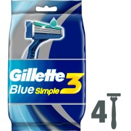 Бритвы одноразовые «Gillette» Blue Simple 3, 4 шт.