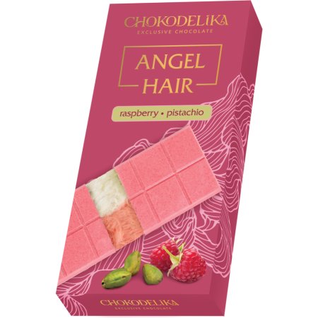 Шоколад белый «Chokodelika» angel hair начинка малина-фисташка, 150 г