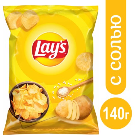 Чипсы «LAYS» (нат,соленые) 140г