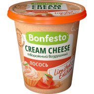 Сыр творожный «Cream cheese» воздушный, лосось, 65 %, 125 г