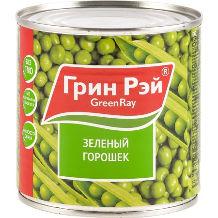 Горошек зеленый «Green Ray» 425 г