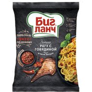 Лапша «Биг Ланч» рагу с говядиной и перцем чили, 75 г