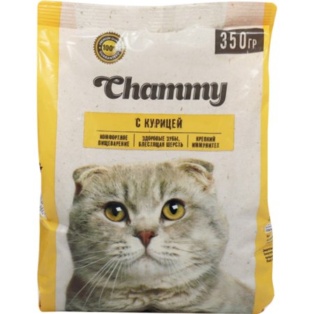 Корм для кошек «Chammy» с курицей, 350 г.