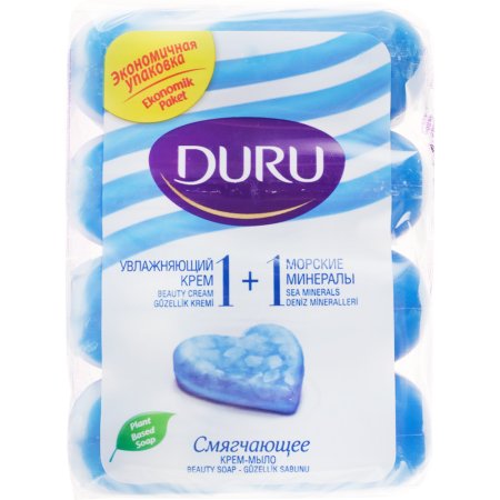 Крем-мыло«DURU»(1+1,Морск.минералы)4х80г